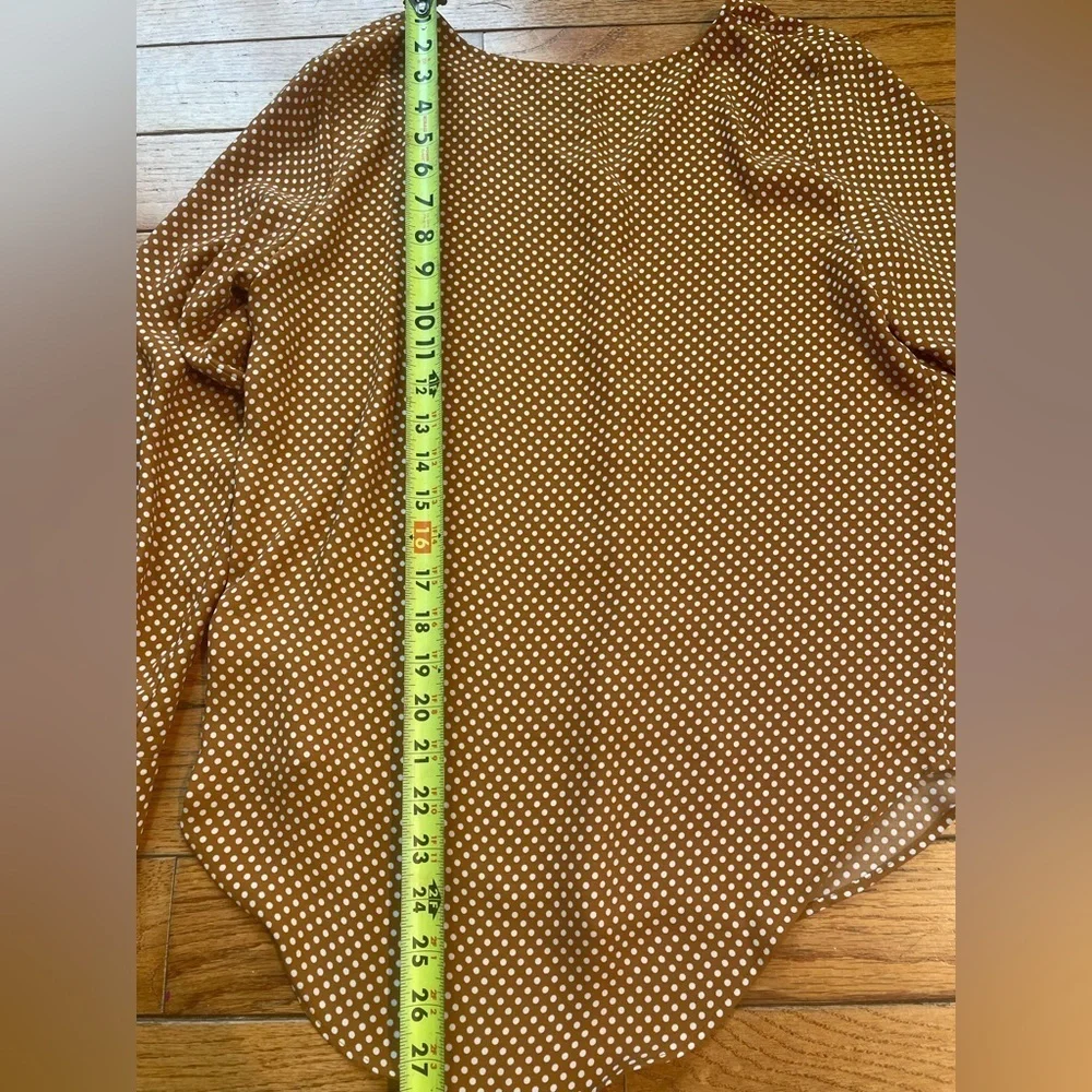 𝅺rachel Zoe Polka Dot Long Sleeve Button Up Blouse Size S - Picture 6 of 7